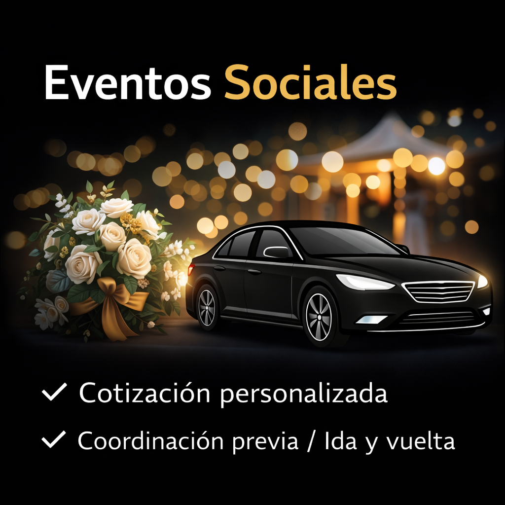 Eventos sociales transporte ejecutivo